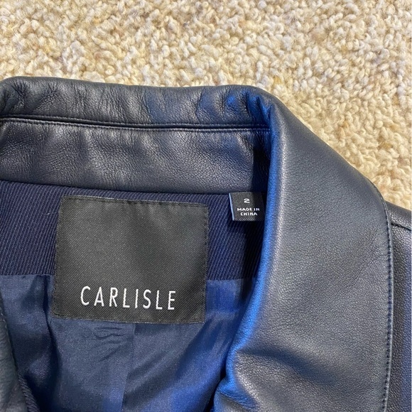 Carlisle Leather and Wool Blend Coat - Picture 5 of 7